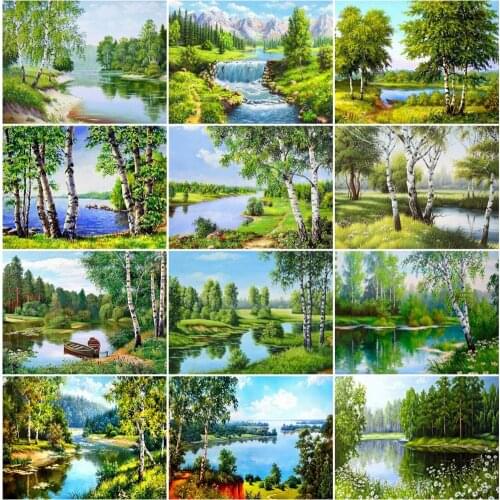 EverShine 5D Diamond Painting Full Square Drill Landscape Diamond Mosaic Tree DIY Embroidery Cross Stitch Kits Handmade Hobby