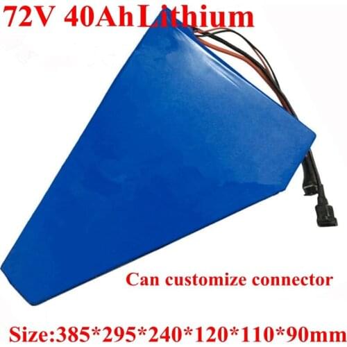 Brand Power Large Capacity 72v 40ah Pentagon Triangle Battery 3000w 2000w 1000w Motor Electric Vehicle Bike Tricycle Scooters