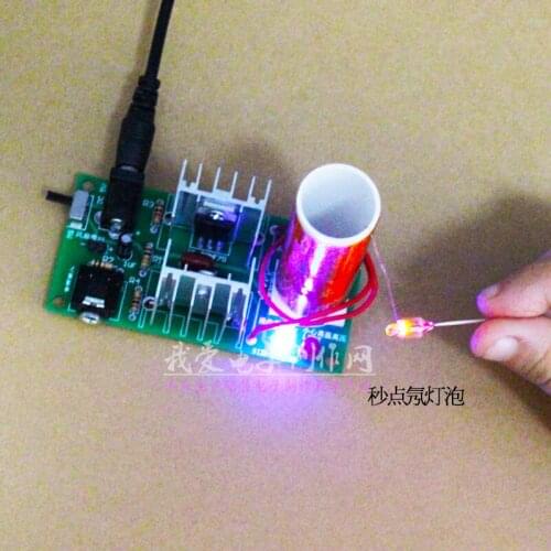 DIY Mini Music Tesla Coil Plasma Speaker Loudspeaker Circuit Board Kit Electronic Production Kit
