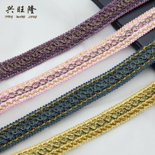 XWL 12M/Lot 2.7CM Wide Curtain Lace Trim Ribbon Belt Webbing Curtain Accessories DIY Sewing Sofa Cushion Lace Ribbon Fabrics