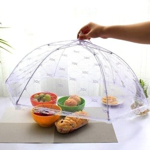 Food Cover Anti Mosquito Meal Cover Household Food Umbrella Cover Picnic Barbecue Party Anti Mosquito Fly Resistant Net Tent