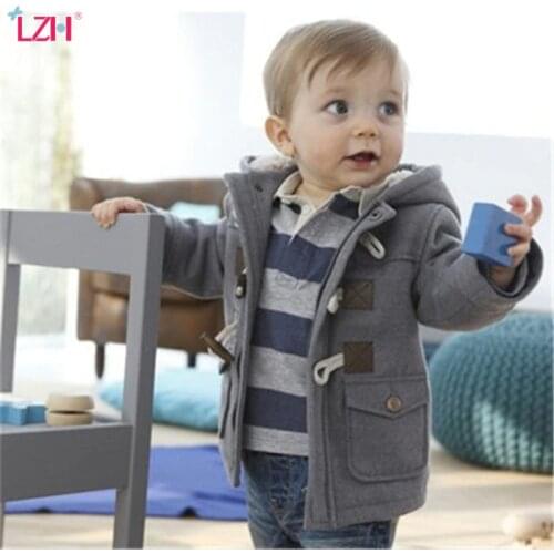 LZH Infant Baby Jacket 2021 Autumn Winter Jacket For Baby Coats Kids Warm Hooded Outerwear Coat For Baby Boys Newborn Clothes