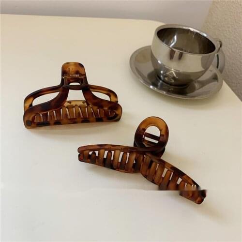 Leopard Crab Hair Clip For Women Hair Accessories Big Hair Elastic Bow Barrettes Slid Clip Vintage Hairpins Set Hair Accessories