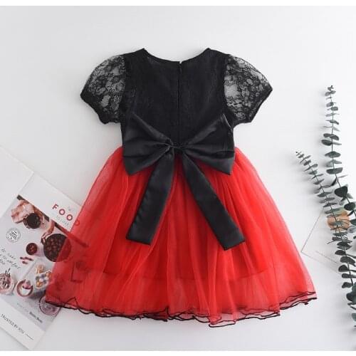 Summer Lace Children Clothing Princess Kids Dresses Girls Causal Loose Lightweight Wear Bow Dress Girls Dress Vestido Robe Fille