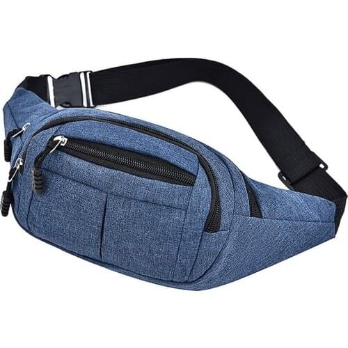 Fashion Men Women Unisex Casual Travel Bum Bag Fanny Waist Packs Zipped Outdoor Sports Shoulder Bag Cellphone Chest Hip Pack