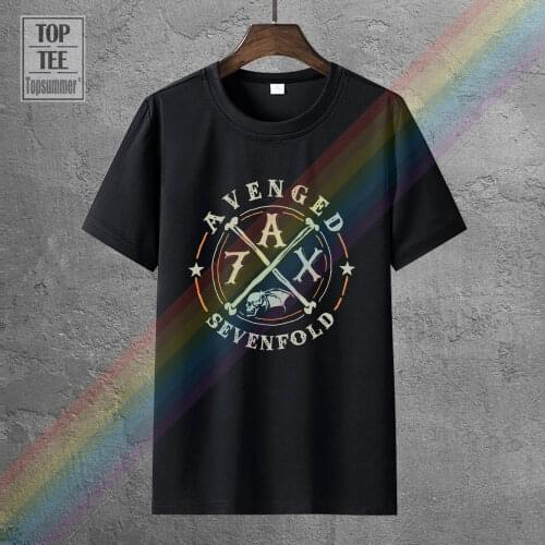 Avenged Sevenfold MenS Crossing Over 2014 Tour Slim Fit T Shirt Black