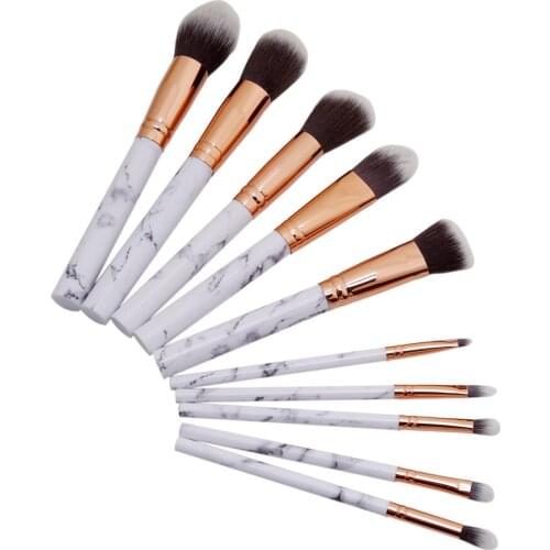 Professional Marble Makeup Brushes Set Soft Foundation Powder Eyeshadow Brush Marble Make Up Tools Maquiagem Makeup