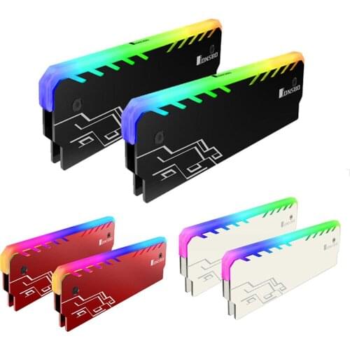 Jonsbo NC-1 RAM Heatsink Cooler RGB 256 Color PC Memory Cooling Vest Heat Sink Radiator For DDR DDR3 DDR4 Desktop PC Ram Memory
