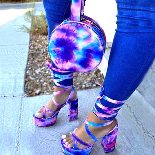 2021 Brand New Dropship On Sale Leisure Multi Tie-Dye Unique Handbags Ladies Bags Women Casual Round Circular Bag Purse Packages