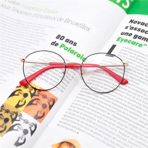 LUCIDIE New Vintage Optical Glasses Frame Round Clear Lens Eyeglasses for Women Men Spetacles Frames Myopia Prescription Eyewear