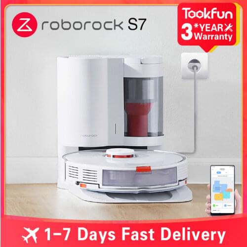 New 2021 Roborock S7 Robot Vacuum Cleaner For Home Sweeping Washing Mopping 2500PA Cyclone Suction Dust XIAOMI APP Smart Planned