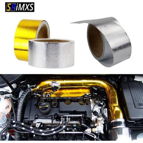 Fire-retardant Thermal Exhaust Tape Air Intake Heat Insulation Shield Wrap Reflective Heat Barrier Self Adhesive Engine For Car