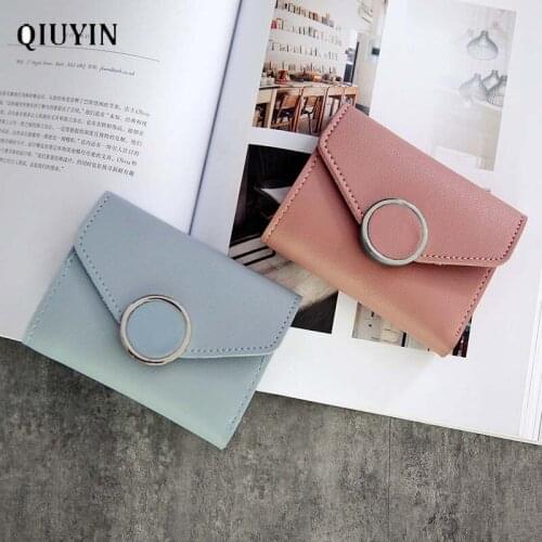 Qiuyin Luxury Brand Purse Cute Purse Womens Wallet Retro Wallet Purse Mini Portfel Money Bag Clutch Bag Leather Wallet Women