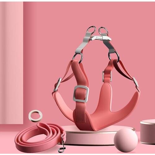 Lmitation Of Deer Skin Dog Harness with Leash Summer Pet Adjustable Reflective Vest Walking Puppy Harness for Small Medium Dog