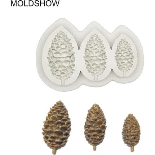 Pine nuts silicone mold Cake decoration 3D fondant chocolate Pine cones Mold Silicone Handmade Mold Cake Chocolate Fondant S
