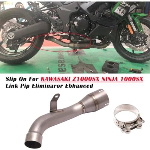 Slip On For Kawasaki Ninja 1000SX Z1000SX 2020 2021 Motorcycle Exhaust Escape Modify Titanium Alloy Link Pipe Cat Delete
