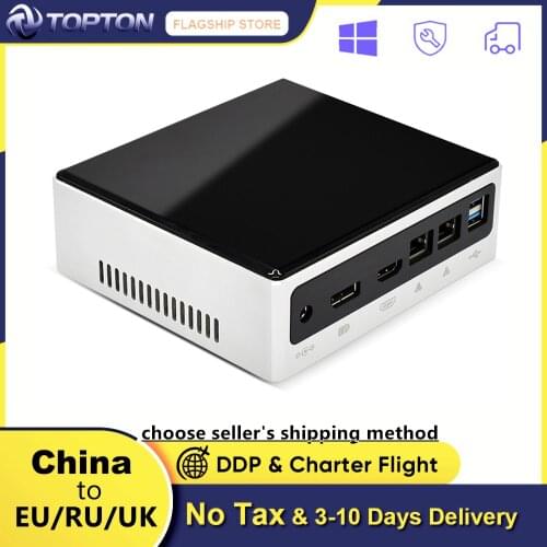 Topton New Intel Core i7 10510U i3 10110U Micro PC Barebone Windows TV BOX Dual Lan DP HDMI Dual Band WIFI Desktop Mini Computer
