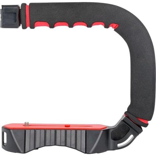 Ulanzi U-Grip U Shape Bracket Pro Video Camera Handheld Stabilizer Grip Holder With 1/4"Screw Cold Shoe for DSLR SLR Camera