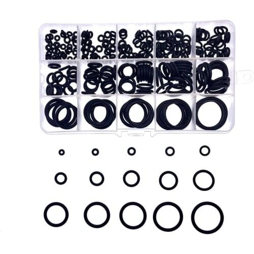 200pcs/box NBR Seal Ring Kit Thickness 1.9mm 2.4mm 3.1mm Nitrile Rubber NBR O-Ring Gasket Sealing Ring O Rings Rubber