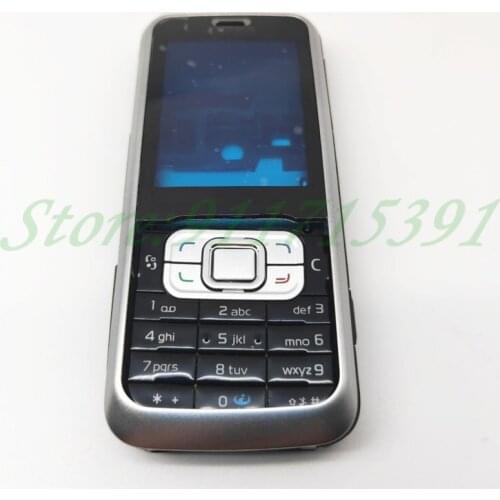 High Quality For Nokia 6120 6120C Phone Housing Cover Case+Keypad+battery Back cover With Logo