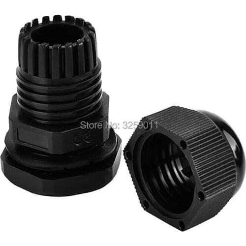 1PCS Cable Glands PG 29 Black White Waterproof Adjustable Nylon Connectors Joints With Gaskets 18-25mm For Electrical Appliances