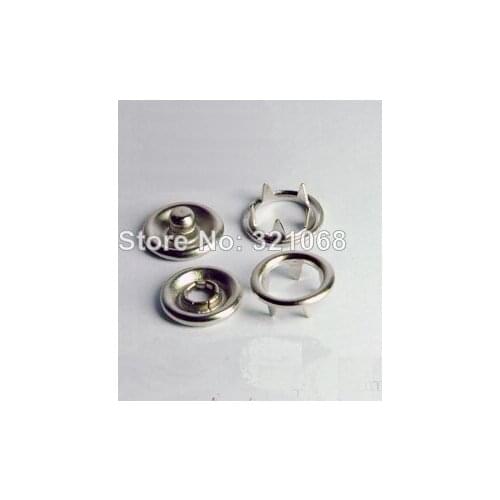 100 sets of 9.5 mm hollow silver copper button baby romper suit hidden-interlocking childrens clothing buckle with five claws