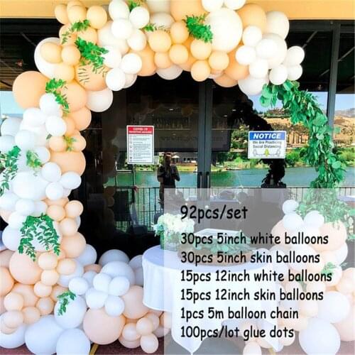 131pcs White Grey Macaron Balloons Garland Arch Set Silver 4D Ball Baby Shower Wedding Decoration Background Wall Party Supplies