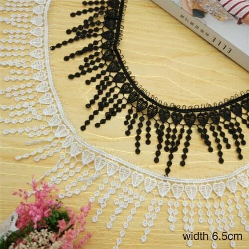 19yards white black water soluble lace trim lace fabric lace ribbons dress skirt Clothing DIY decoration sewing lace accessories