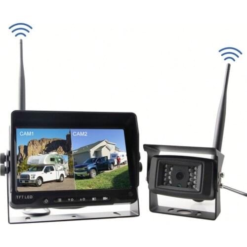 2.4G Car Accessories Backup 7 Inch TFT LCD Car Split Monitor Camera Wireless Truck Rearview Camera