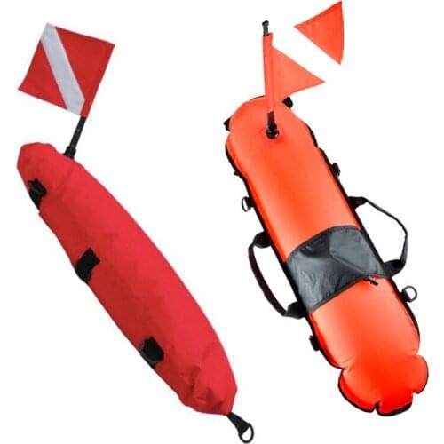 2021 Inflatable Scuba Diving Spearfishing Signal Float Buoy With Dive Flag Banner Swimming Free Diving Snorkeling Accessories