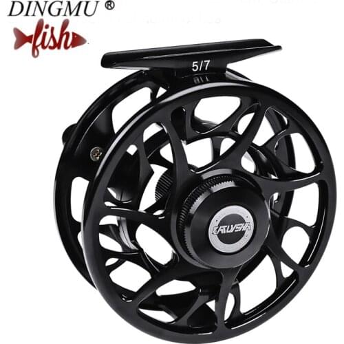 3+1BB Fly Fishing Aluminum 5/7-7/9-9/10 WT Wheel Fly Fishing Reel Fly Reel CNC Machine Left&Right Handle Black Color Casting New