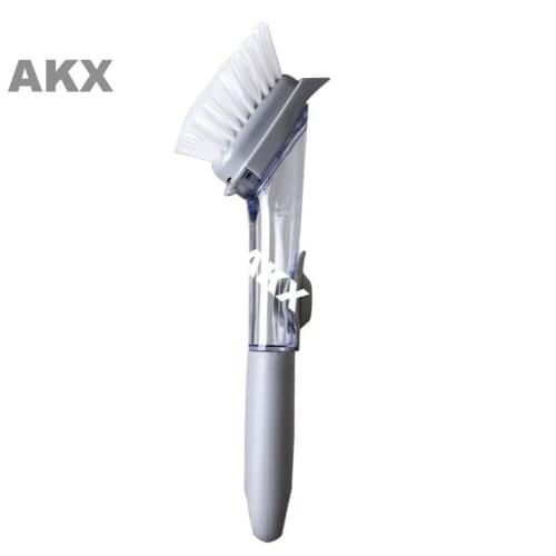 Automatic liquid pot washing brush household kitchen long handle pot washing magic tool multifunctional pot washing brush