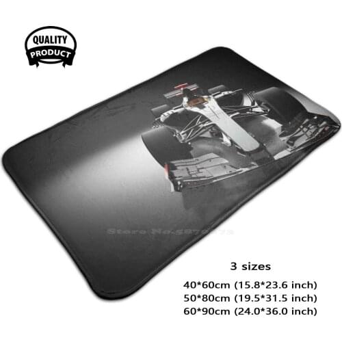 White Racing Car 2020 3D Soft Non-Slip Mat Rug Carpet Foot Pad Racing Motorsport Car 2020 Classic Back To School Driver Fan Car