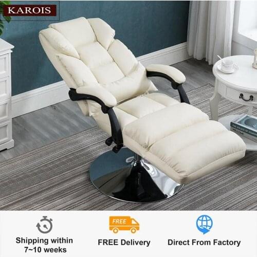 Free Shipping Karois R112 Beauty Recline Chair Lifting Pu Leather Leisure Chair Recliner Reclining Lunch Office Chair