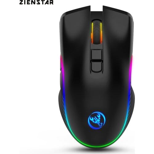 Zienstar Type C Fast Charging Mice USB C 2.4Ghz Wireless Gaming Mouse with RGB Backlight