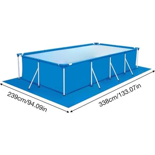 Large Swimming Pool Mat Rectangular Foldable Polyester Floor Cloth Carpet Dustproof Mat Cover For Outdoor Villa Garden Pool