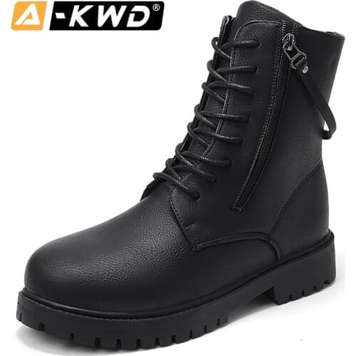 Fashion Black Men Shoes Winter Waterproof Boots Men Pu Work Shoes High Tops Sneakers Man Outdoor Casual Men Boots Heren Schoenen