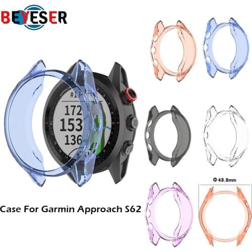 TPU Case Cover Shell Frame Protector for Garmin Approach S62 Watch Accessories Moving Health Shatter-Resistant Case