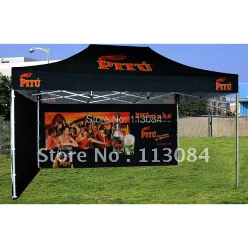 Digital Printed 10ft x 15ft (3m x 4.5m ) Outdoor Aluminium Folding Gazebo Tent Event Marquee Awning with 3m and 4.5m Walls