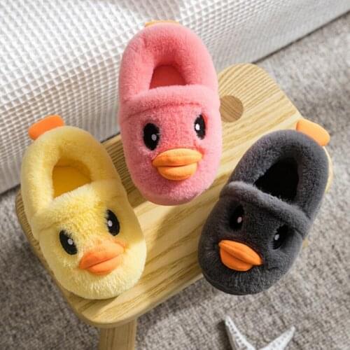 Kids Shoes Boys Girls Shoes Cute Cartoon Duck Toddler Shoes Winter Warm Cotton Shoes Girls Boys