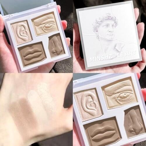 Face Highlighter Palette Bronzer Contouring Highlight Powder Makeup Face Shimmer Shine High Lighter Powder Concealer Cosmetics