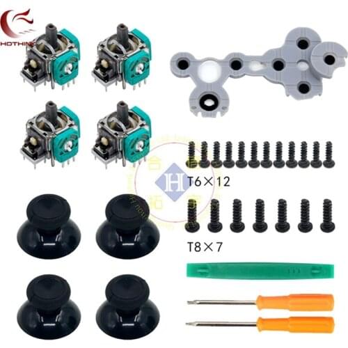 HOTHINK For XBox One 3D Analog Joystick Module Thumbstick Replacement tool set For PS4 PS 4 Controller