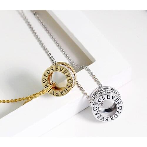 Lovers' Collier Bff Statement Necklace Best couple Love Forever Necklaces Colar Friendship Heart Charm Pendent Gift for Girls