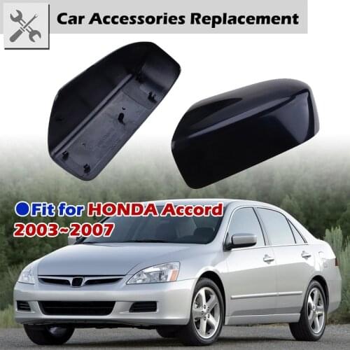 Car Door Rearview Wing Side Mirror Cover Cap For Honda Accord 2003-2007 Gloss Black,External Accessories