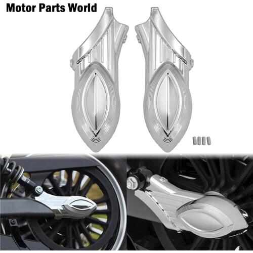 Motorcycle Rear Swingarm Axle Bolt Nut End Cover Trim 1 Pair Chrome ABS Plastic For Indian Scout Models 2015-2016