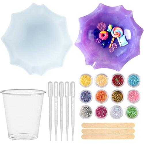 DIY Ten-Point Plate Casting Molds Tools Set Crystal Resin Silicone Mold Glue Mirror Mold Silicone Crystal Accessories Craft Maki