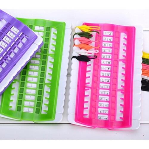 Sewing Tools 30 Positions Cross Stitch Row Line Tool Set Sewing Needles Holder Embroidery Floss Thread Organizer DIY 3 Colors