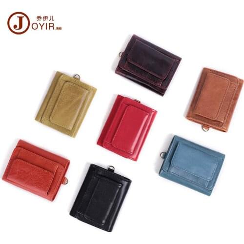 Genuine Leather Fashion Wallet Credit Card Holder Wallets for Women Coin Purse Clutch Short Tri-fold Card Holder Ladies Wallet
