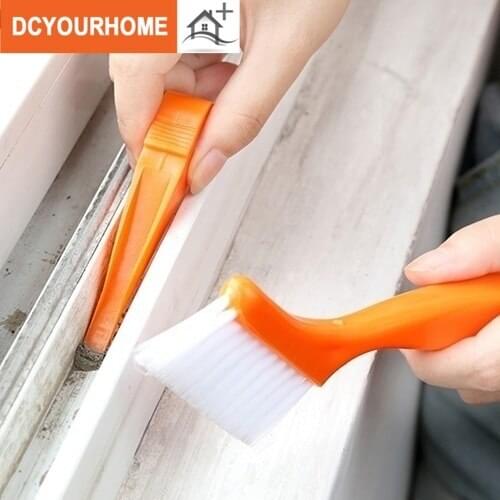 New Design 2 In 1 Multipurpose Window Track Cleaning Brush Keyboard Nook Cranny Dust Shovel (Size: One Size)
