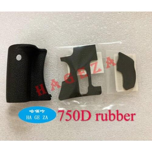 New original For Canon 750D / Kiss X8i Bady rubber (Grip+left side+thumb) SLR Camera Repair Part 1Set of 3PCS